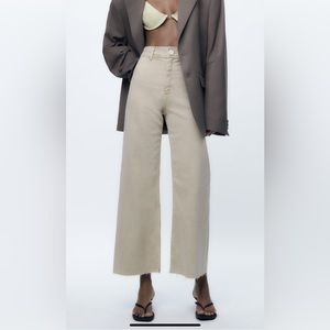 Zara the Marine Straight Jean in Khaki